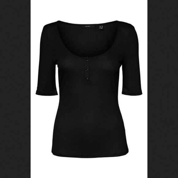 Vero Moda Black Tammie T-Shirt, Size Small - Picture 1 of 5